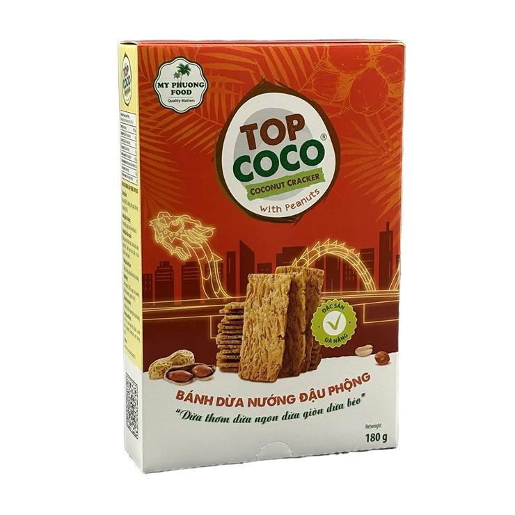 Крекеры TOP COCO кокосовые с арахисом 180 гр., дой-пак