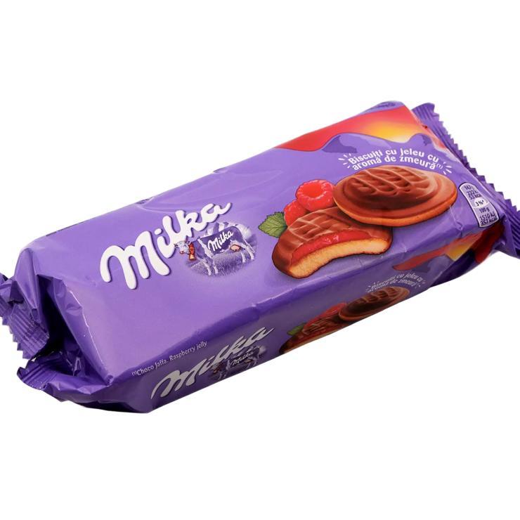 Печенье Milka Jaffa малина 147 гр., флоу-пак