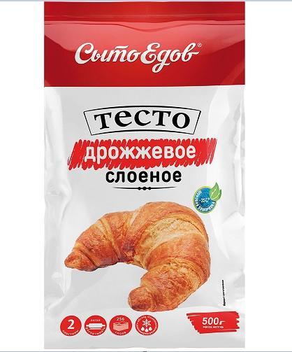Тесто Сытоедов слоеное дрожжевое 500 гр., флоу-пак