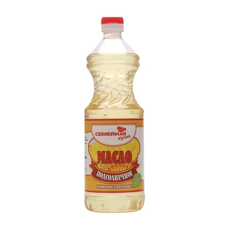 Масло подсолнечное Семейная Кухня рафинированное 1 л., ПЭТ