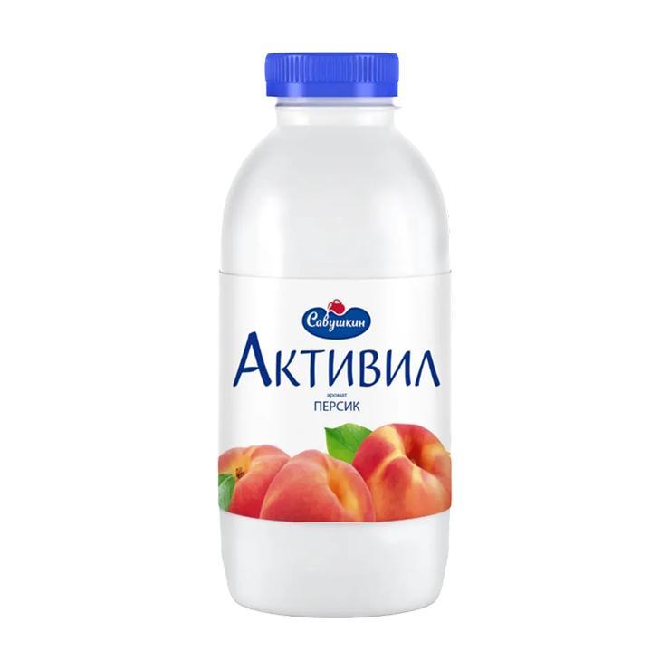 Бионапиток кисломолочный Савушкин Продукт активил персик 500 гр., ПЭТ