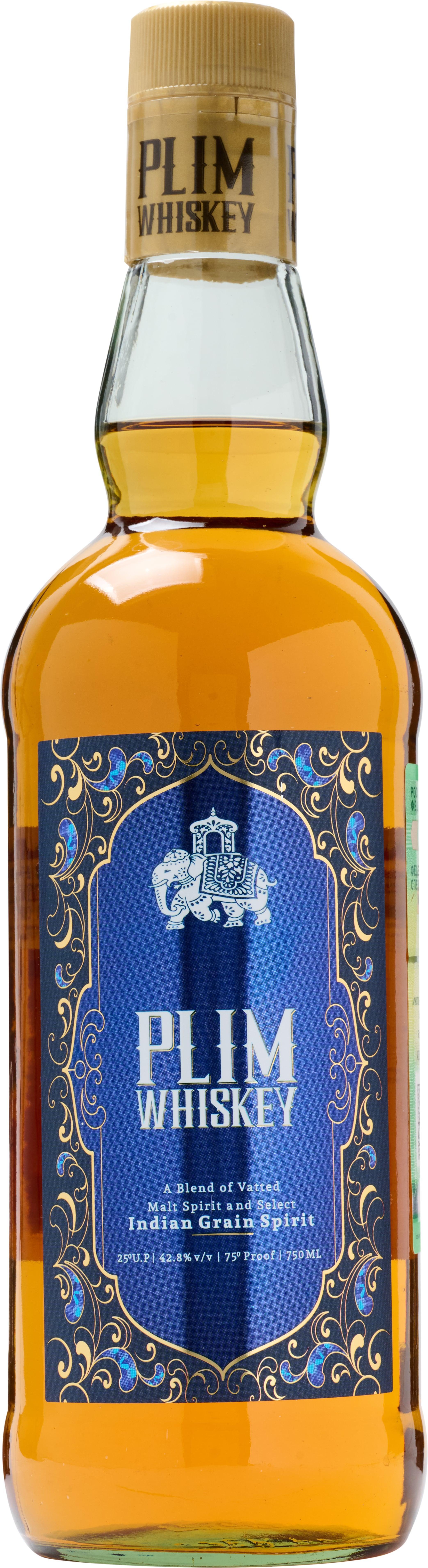 Виски купажированный PLIM 42,8 % Индия Blue Moon distilleries 750 мл., стекло