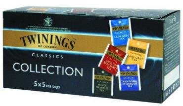 Чай чёрный 5 вкусов 20 пак Twinings Classic Collection, 40 гр., картонная коробка