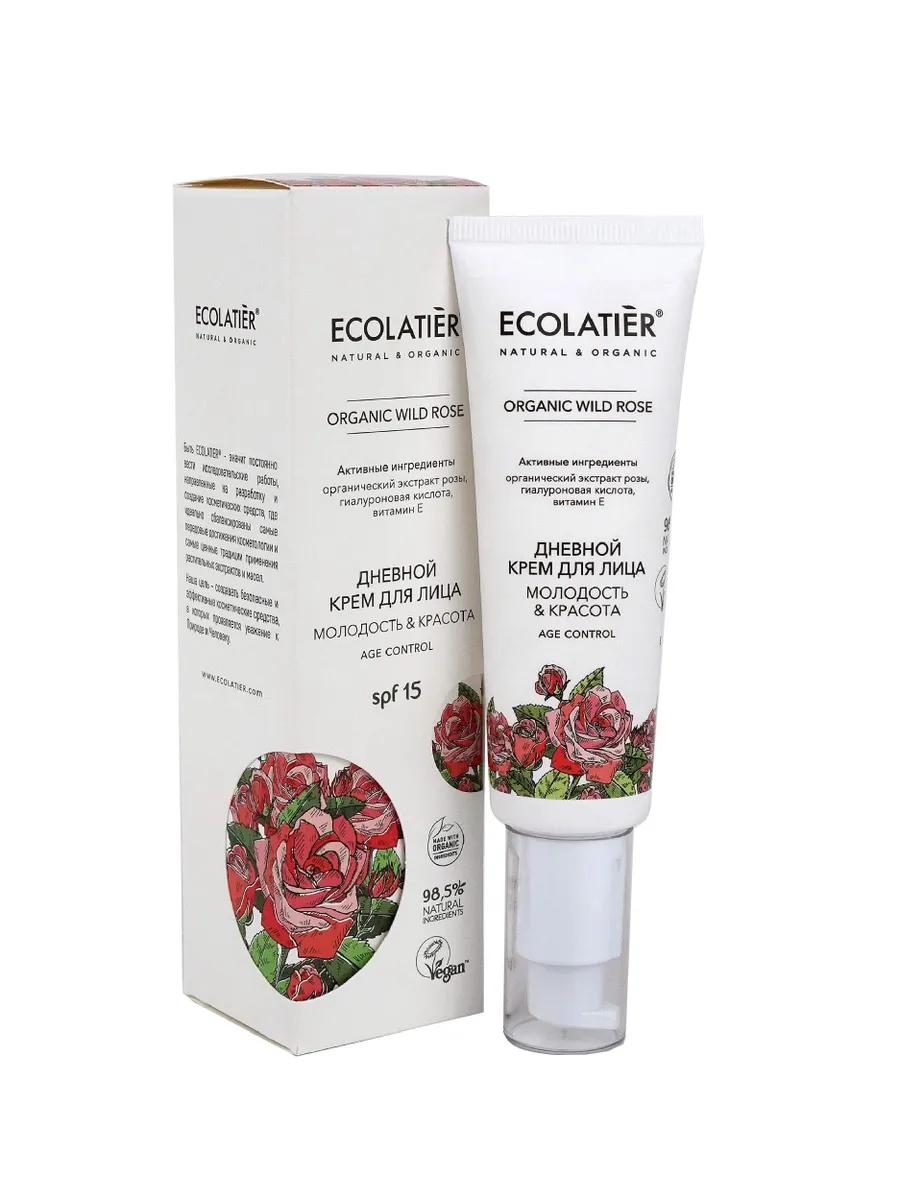 Крем Ecolatier Organic Wild Rose молодость и красота дневной для лица SPF15 50 мл., картон