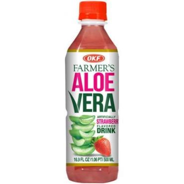 Напиток безалкогольный Farmers Aloe Strawberry, 500 мл., пластиковая бутылка
