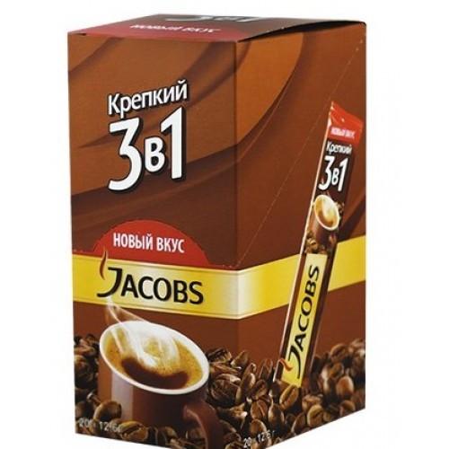 Кофе Jacobs растворимый 3 в 1 Крепкий 24х13,5 гр., картон