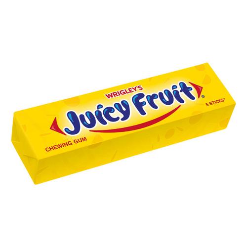 Жевательная резинка Juicy Fruit с ароматом фруктов 13 гр., обертка