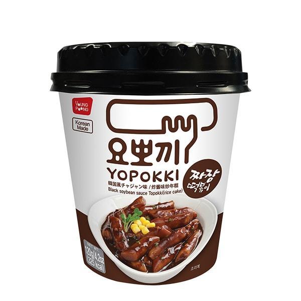 Клецки рисовые Yopokki Topokki Jjajang Black soybeen sauce соус чаджан 120 гр., картон