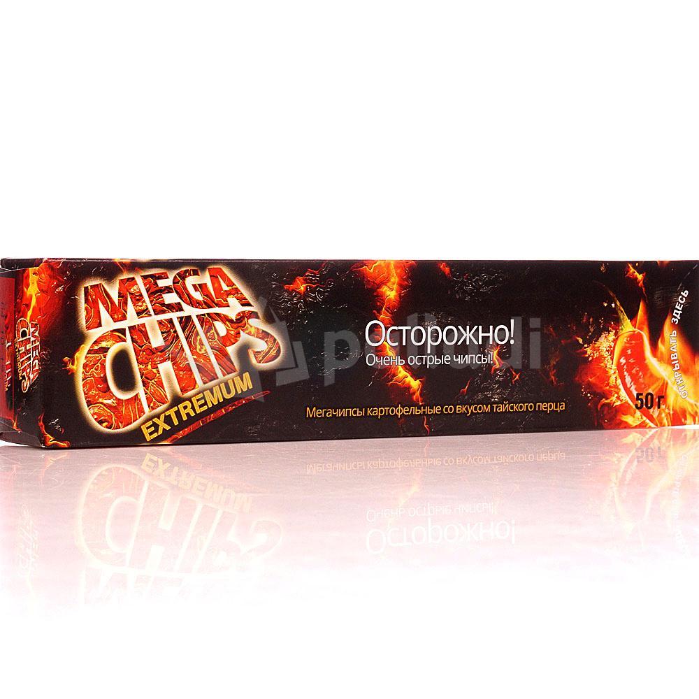 Чипсы Mega Chips тайский перец 50 гр., картон