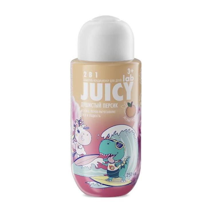 Шампунь-кондиционер JUICY lab детский 2 в 1 персик 250 мл., флакон