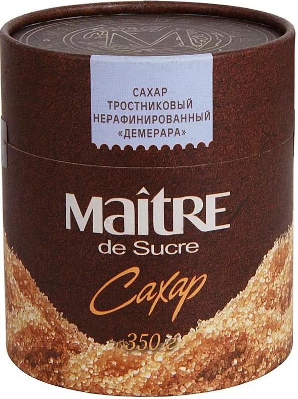 Сахар Maitre de Sucre Демерара тростниковый, 350 гр., картон