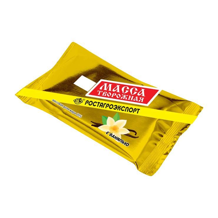 Масса творожная Ростагроэкспорт ваниль 20% 180 гр., флоу-пак