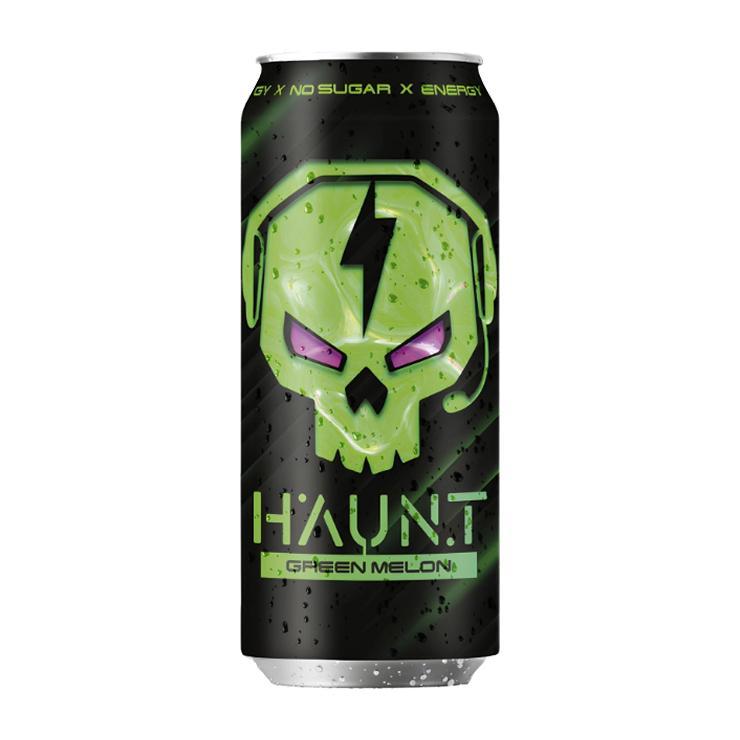 Напиток энергетический HAUNT зеленая дыня 450 мл., ж/б