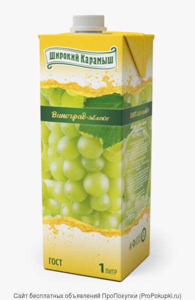 Сок Широкий карамыш виноград, 1 л., тетра-пак