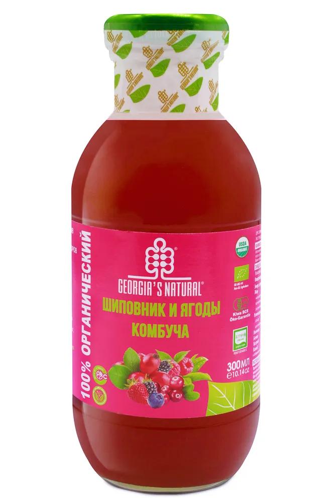 Комбуча GEORGIA'S NATURAL organic из шиповника и ягод 300 мл., стекло