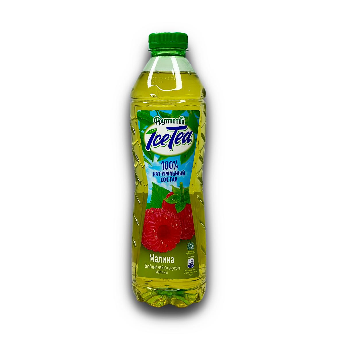 Чай зеленый Ice Tea Малина сокосодержащий 1 л., ПЭТ