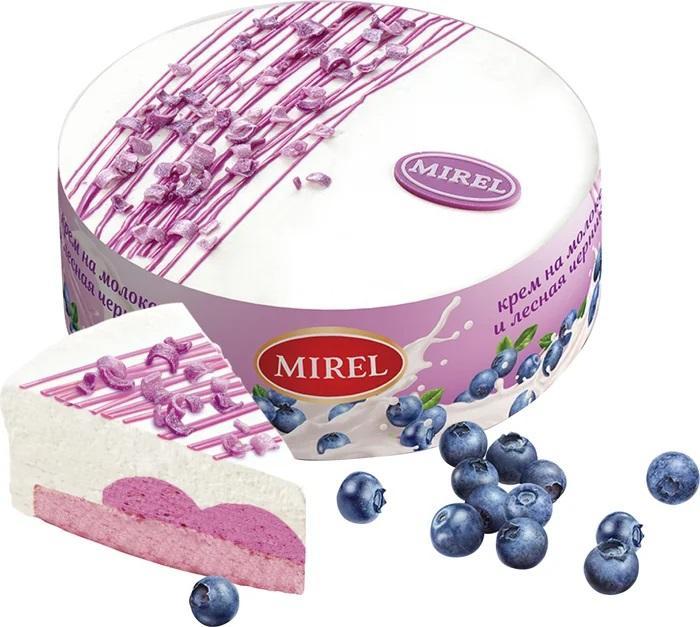 Торт Mirel Черничное молоко 750 гр, пластик