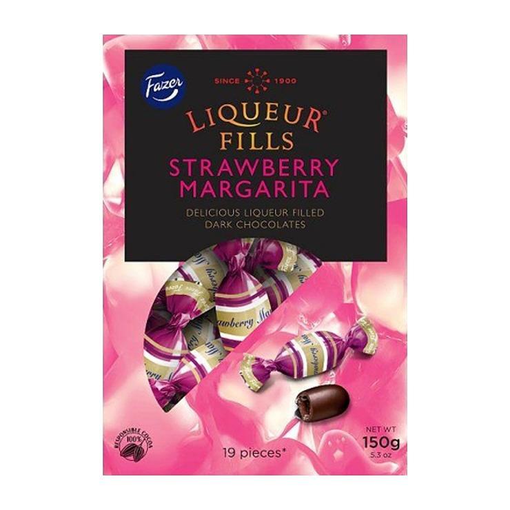 Конфеты Karl Fazer Liqueur Fills Strawberry ликерная клубничная начинка Маргарита 150 гр., картон