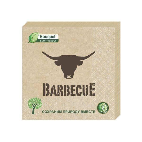 Салфетки 330х330 мм 2-сл. Art Bouquet, диз. Barbecue, крафт, бум., 25 шт/упак 12 упак/кор Россия 37883