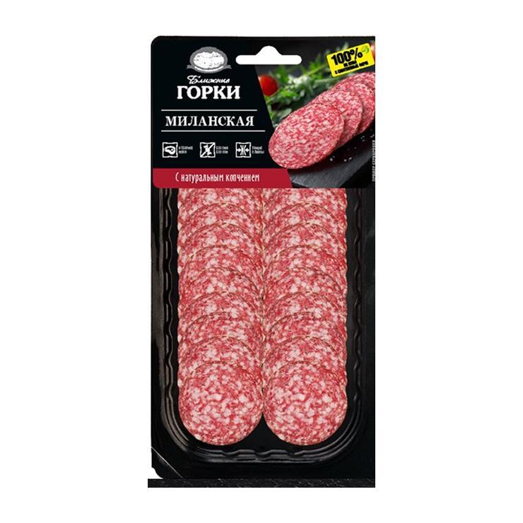 Колбаса Ближние Горки Миланская сырокопченая нарезка 90 гр., вакуум