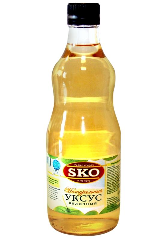 Уксус SKO натуральный яблочный, 500 мл., стекло