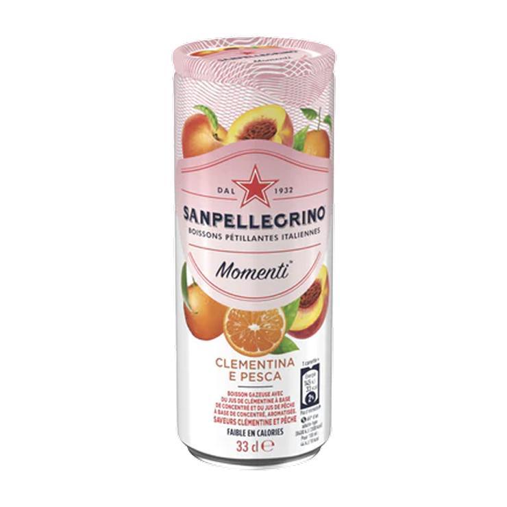 Напиток сокосодержащий San Pellegrino мандарин персик 330 мл., ж/б