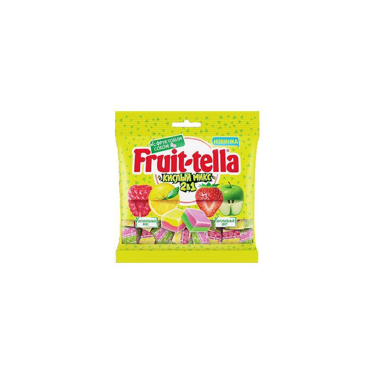 Мармелад жевательный Fruittella  кислый крутой микс 70 гр., флоу-пак