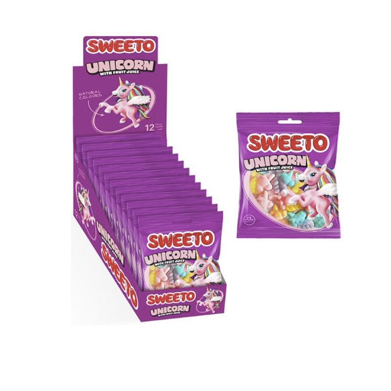 Мармелад SWEETO UNICORN Единороги, 80 гр., флоу-пак