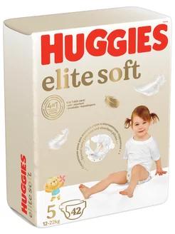 Подгузники HUGGIES Elite Soft 5 12-22кг, 42 шт, пакет