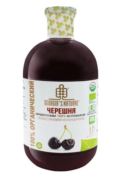 Сок GEORGIA'S NATURAL Organic из черешни холодного отжима 1 л., стекло