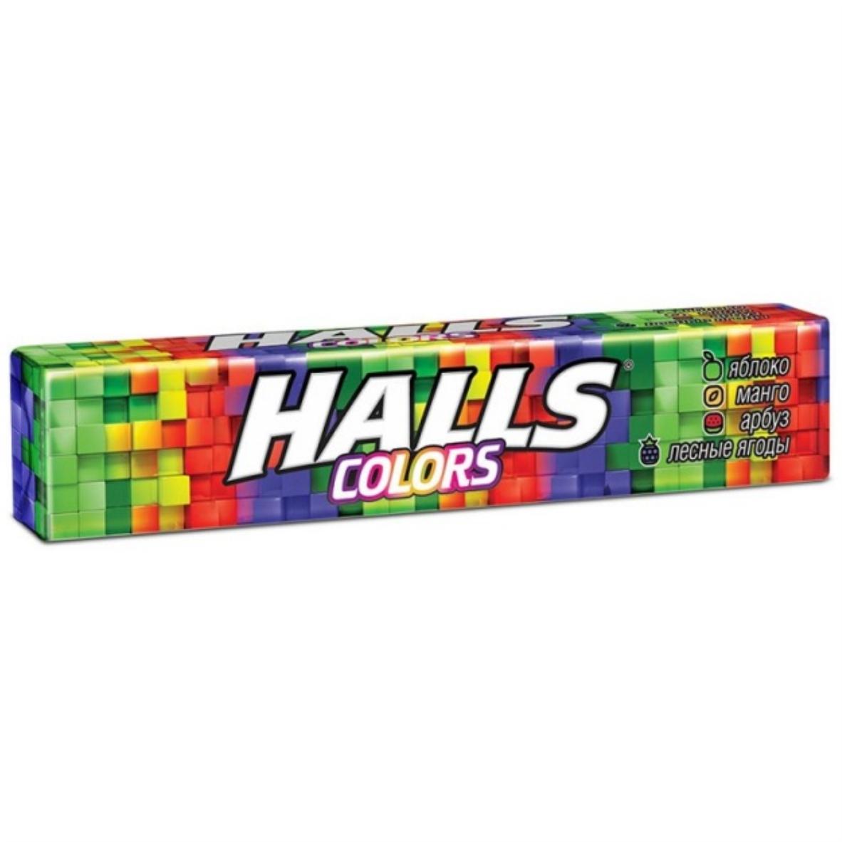 Леденцы Halls Colors ассорти 25 гр., обертка