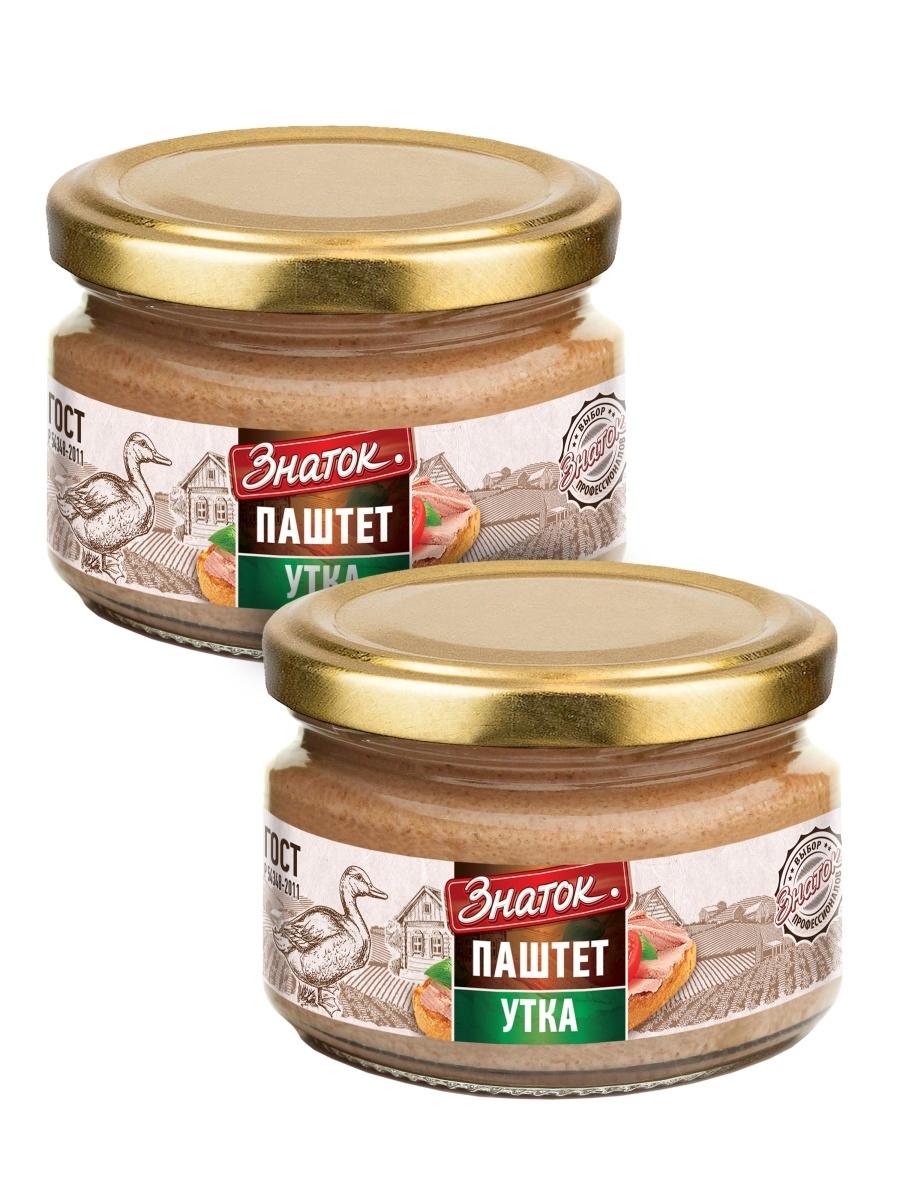 Паштет Знаток печеночный утка, 200 гр., стекло