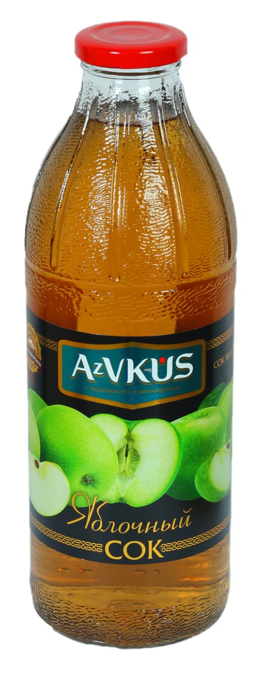 Сок AzVkus яблочный 1 л., стекло