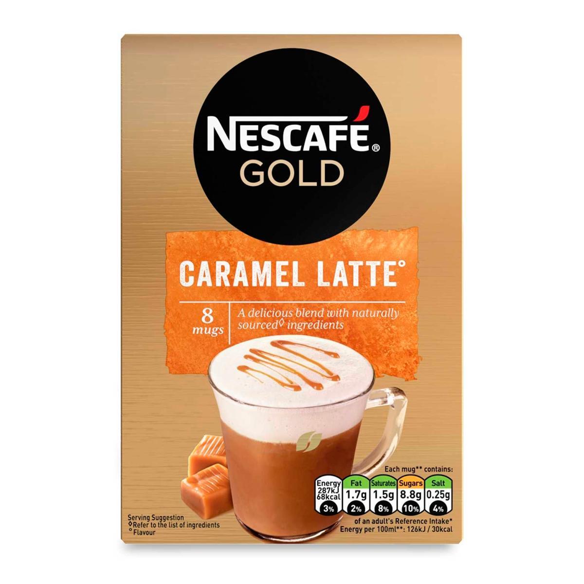 Кофе Нескафе Gold Caramel Latte растворимый 17 гр., флоу-пак