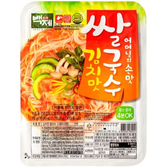Лапша Baekje Kimchi Flavor 92 гр., ПЭТ