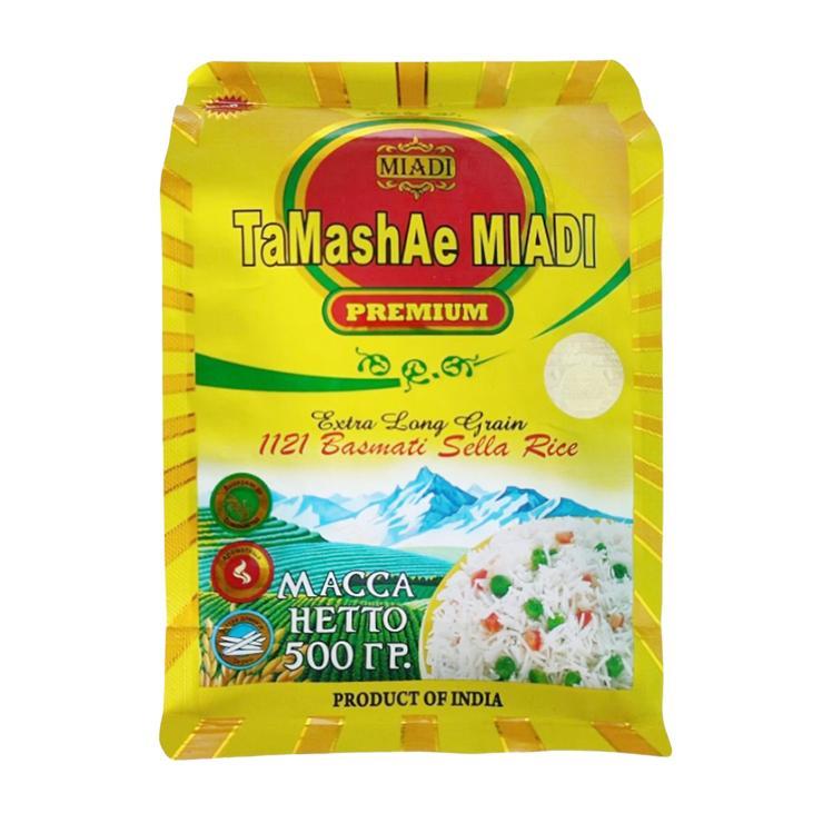 Рис Tamashae Miadi Premium Басмати пропаренный 500 гр., дой-пак