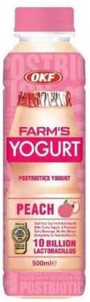 Йогурт Farms Yougurt Peach, 500 мл., ПЭТ