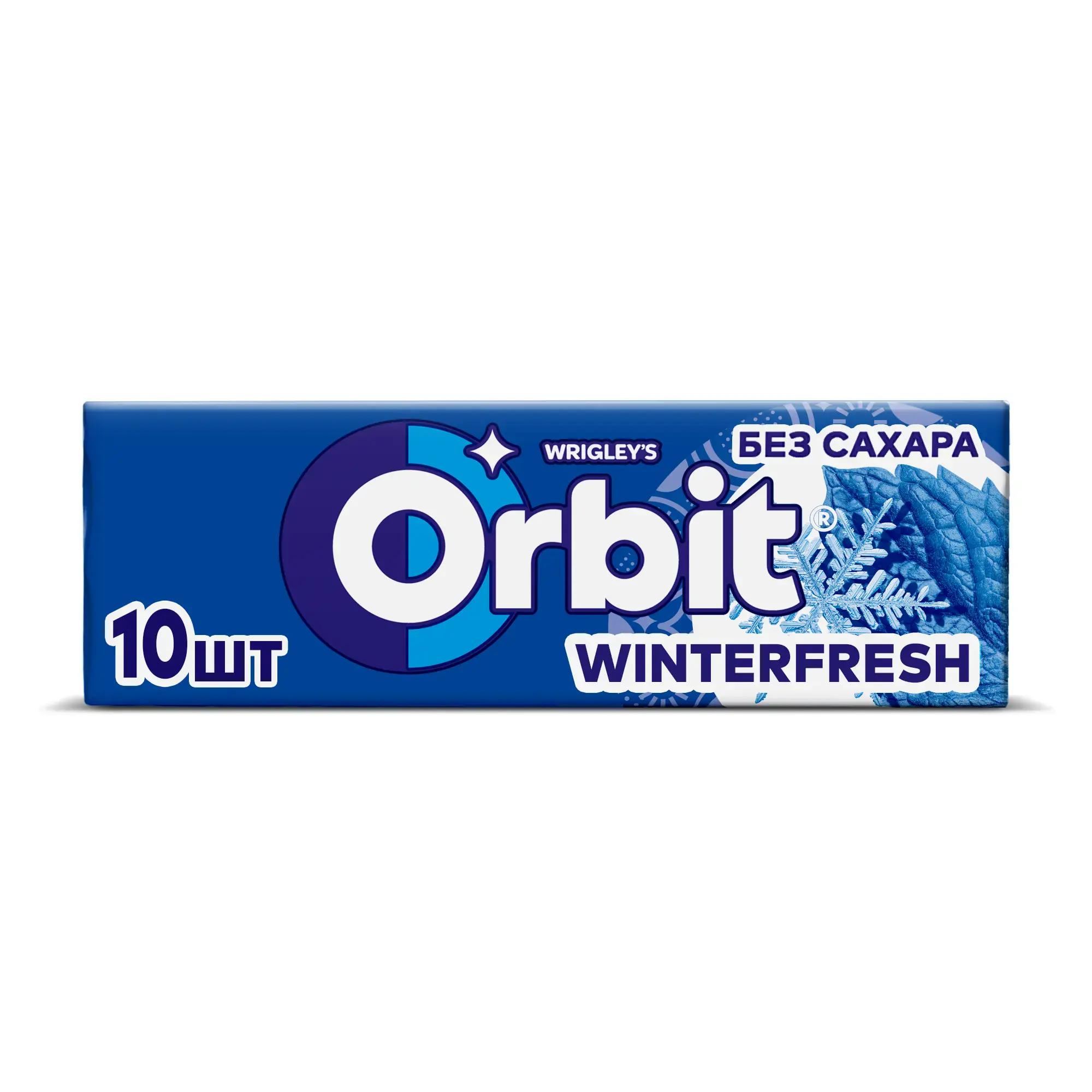 Жевательная резинка Orbit Winterfresh без сахара, 13,6 гр., обертка