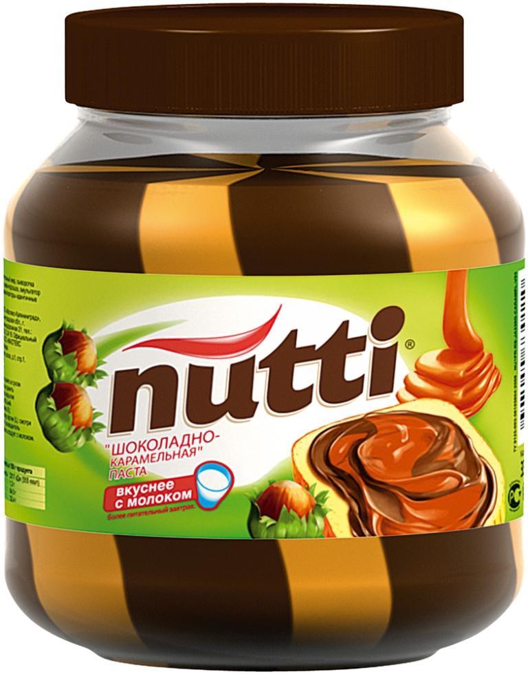 Паста Nutti шоколадно-карамельная 330 гр., стекло