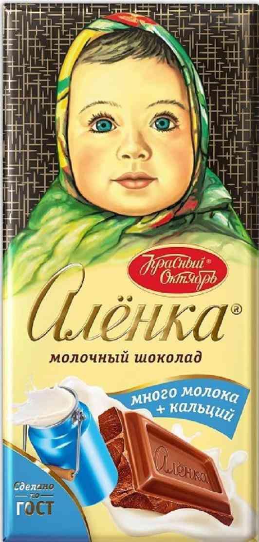 Шоколад Алёнка молочный 75 гр., обертка