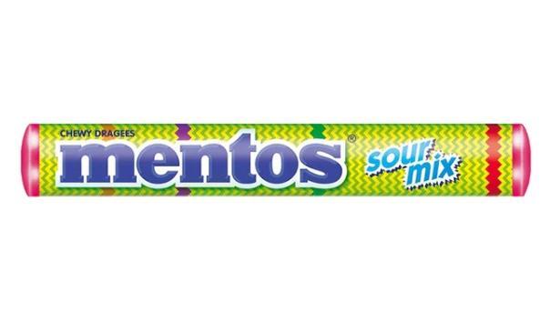 Конфеты жевательные Mentos Roll Sour Mix 37 гр., обертка