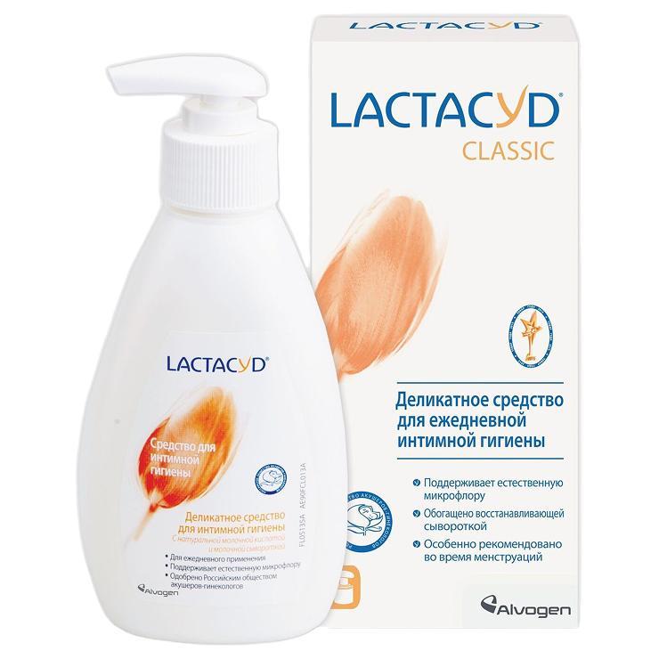Набор деликатный уход Lactacyd 200 мл гель для душа смягчающий Lactacyd Classic для ежедневной интимной гигиены., картон