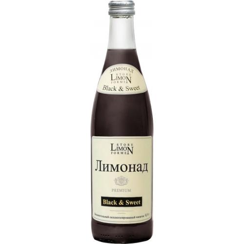 Лимонад Limon Store Black Sweet Prem газированный Россия 500 мл., стекло