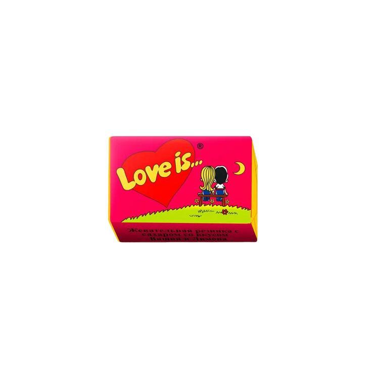 Жевательная резинка Love is... вишня лимон 4,2 гр., обертка