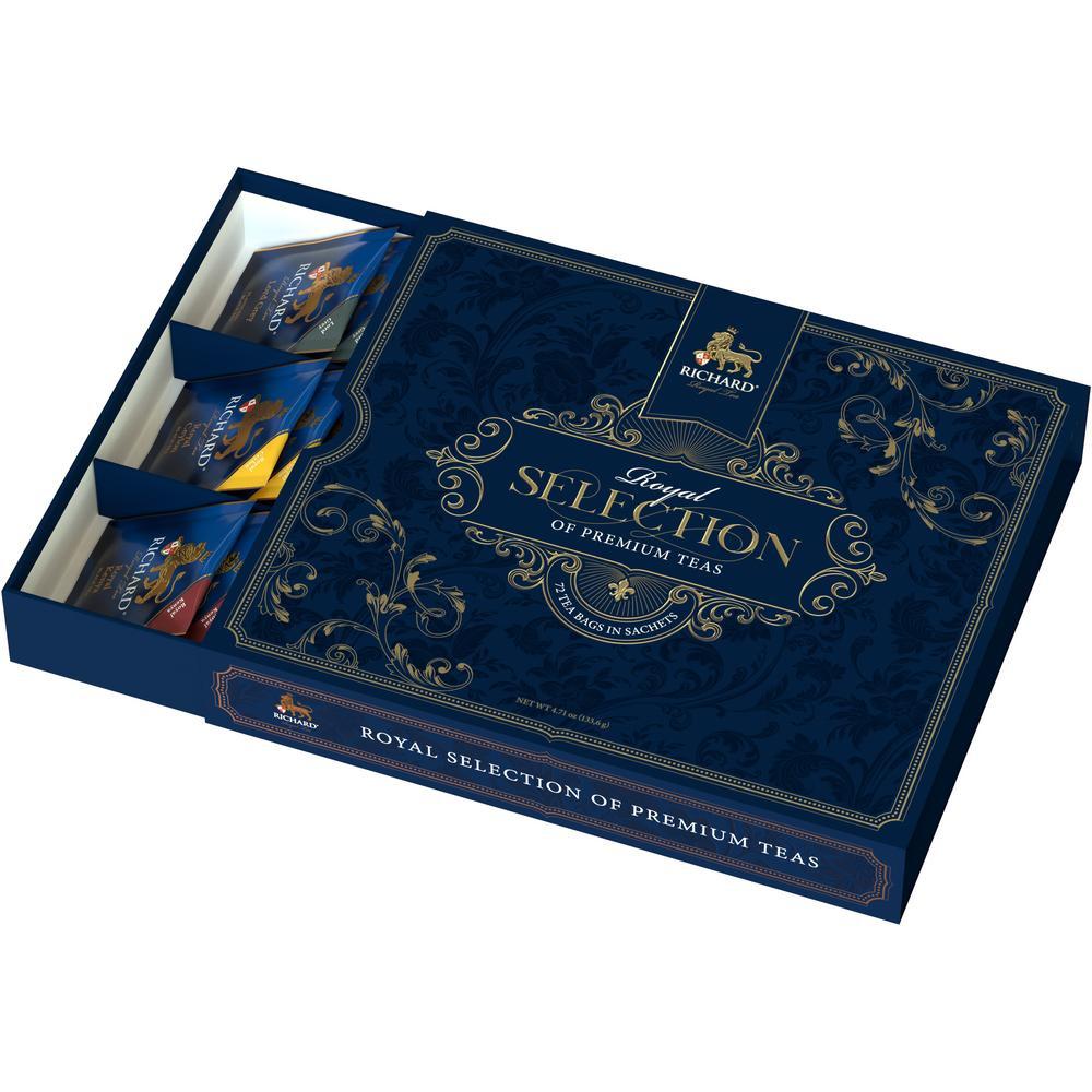 Чай Richard Royal Selection Premium Teas Ассорти 72 пакетика, картон