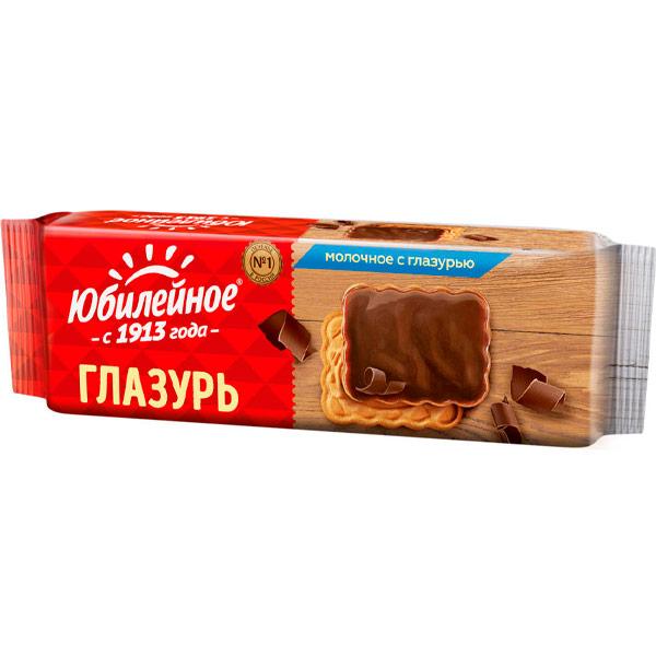 Печенье Юбилейное молочное в глазури 116 гр., флоу-пак