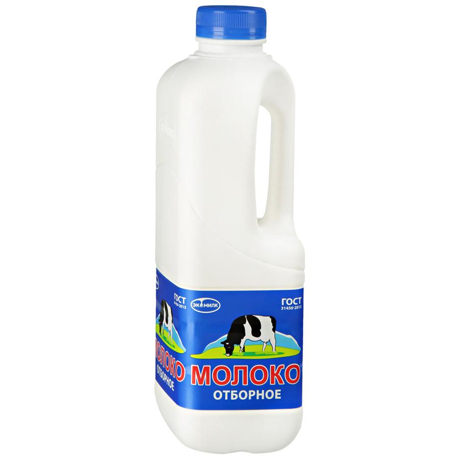 Молоко Экомилк цельное отборное питьевое пастеризованное 3,4%-4,5% 900 мл., ПЭТ