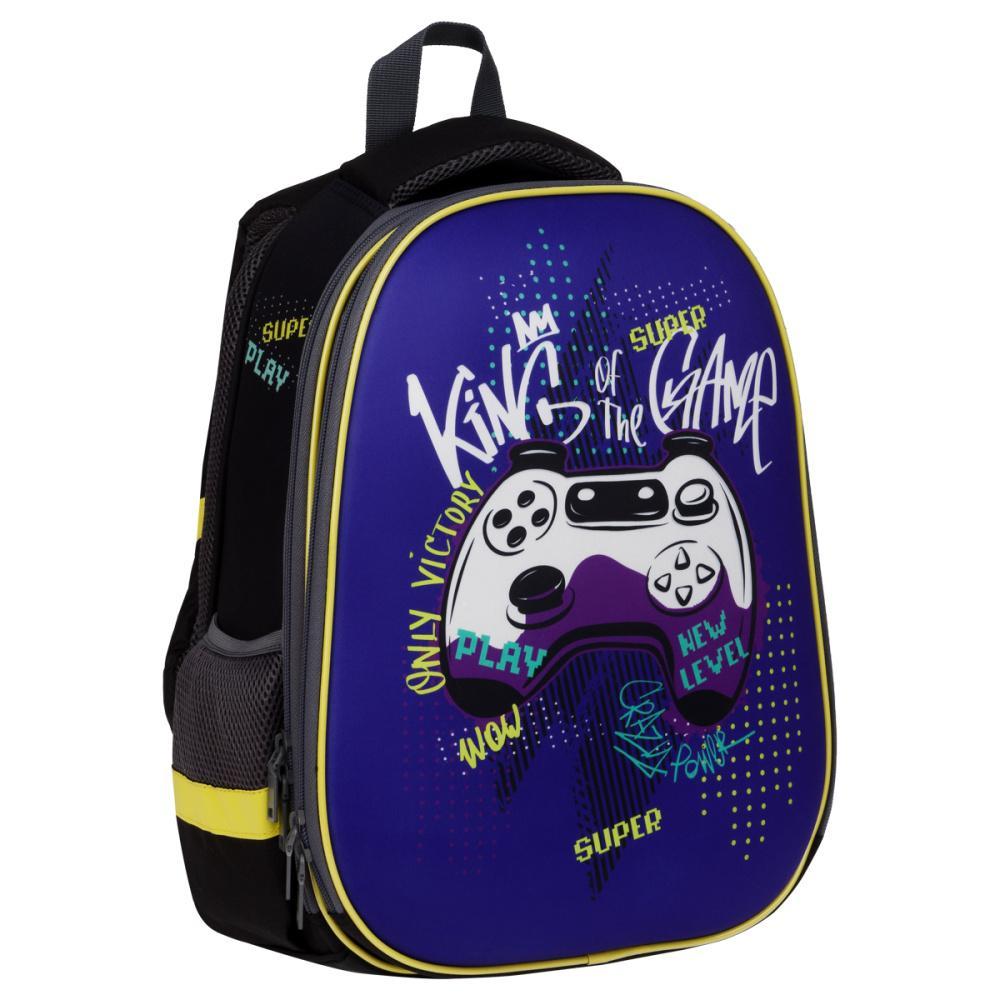 Ранец ArtSpace School Friend Game 39х30х18 см 2 отделения 2 кармана, анатомическая спинка, пакет