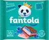 Шоколад Fantola молочный с печеньем и начинкой Голубая малина 60 гр., флоу-пак