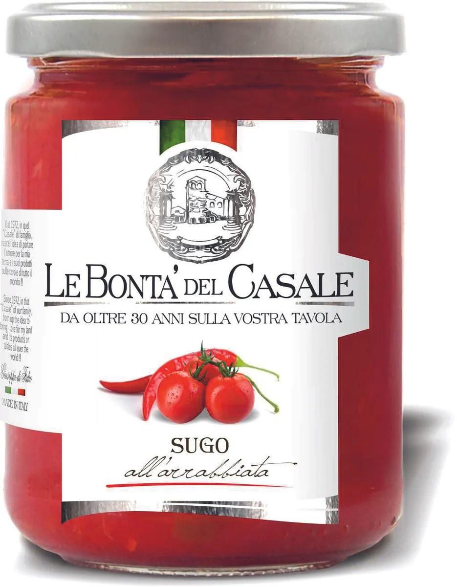 Соус Le Bonta' del Casale острый Алл’арраббьята, 314 мл., стекло